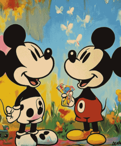 Snoopy and Mickey Mouse Cartoon Diamond Painting