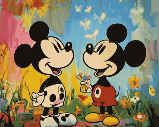 Snoopy and Mickey Mouse Cartoon Diamond Painting