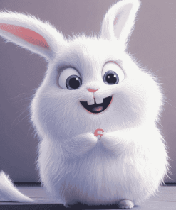 Snowball Rabbit Animation Diamond Painting