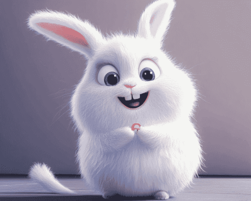 Snowball Rabbit Animation Diamond Painting