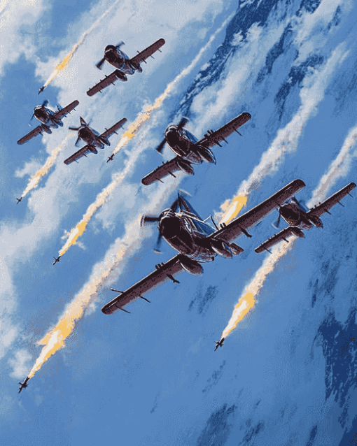 Snowbirds Military Display Diamond Painting