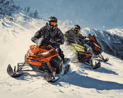 Snowmobile Engines Diamond Painting