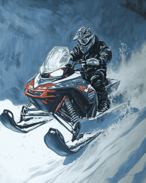 Snowmobile Engines Diamond Painting