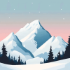 Snowy Mountains Diamond Painting