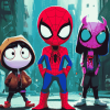 Spidery Friends Superhero Diamond Painting