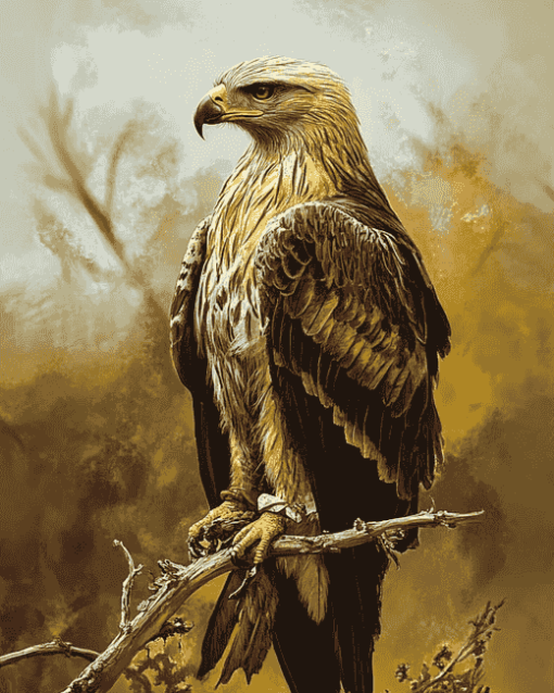 Spotted Indian Eagle Diamond Painting