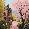 Spring Countryside Landscape Diamond Painting