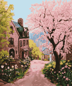 Spring Countryside Landscape Diamond Painting