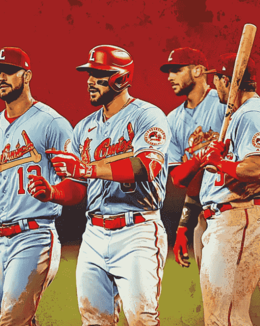 St Louis Cardinals Baseball Players Diamond Painting