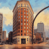 St Louis Skyscrapers Diamond Painting