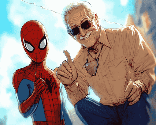 Stan Lee Spiderman Diamond Painting