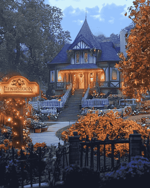 Stars Hollow Houses Diamond Painting