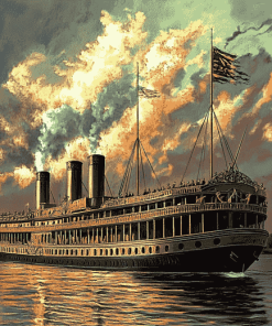 Steamboat Ships Diamond Painting