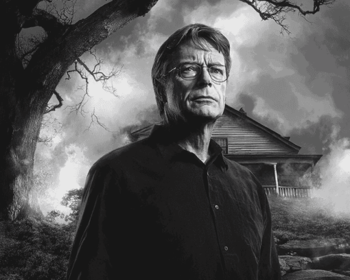 Stephen King Black And White Diamond Painting