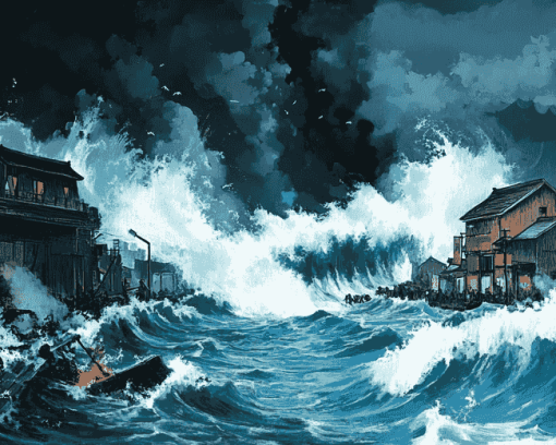 Stormy Tsunami Animation Diamond Painting