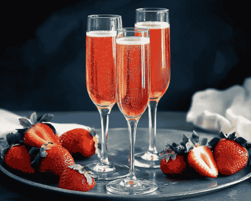 Strawberry Champagne Delight Diamond Painting