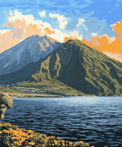 Stromboli Volcano Sicily Diamond Painting