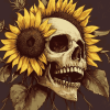 Sunflower Skull Diamond Painting