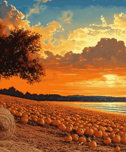 Sunset Beach Seascape Diamond Painting