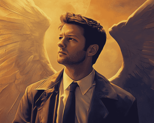 Supernatural Castiel Angel Diamond Painting