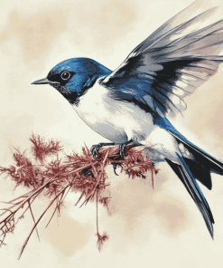 Swallow Birds Elegance Diamond Painting