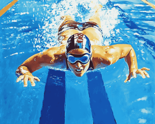 Swimming Champion Diamond Painting