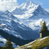 Swiss Alps Mountain View Diamond Painting