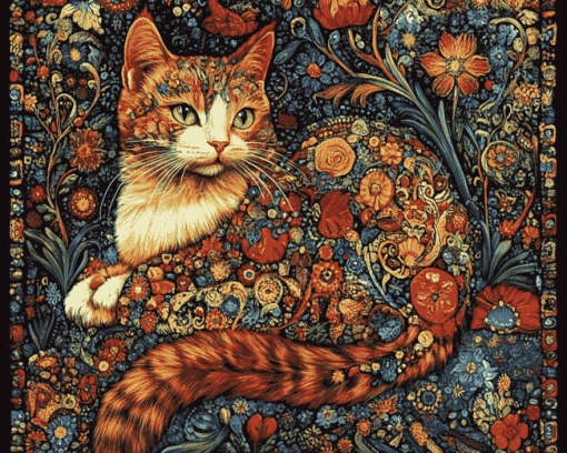 Tapestry Cat Masterpiece Diamond Painting