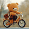 Teddy Bear Riding Bike Diamond Painting