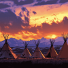 Teepees and Landscapes Diamond Painting