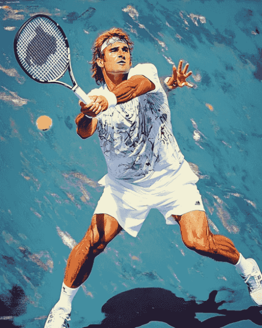 Tennis Legend Andre Agassi Diamond Painting