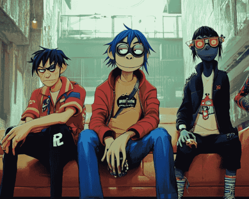 The Gorillaz Cartoon Diamond Painting