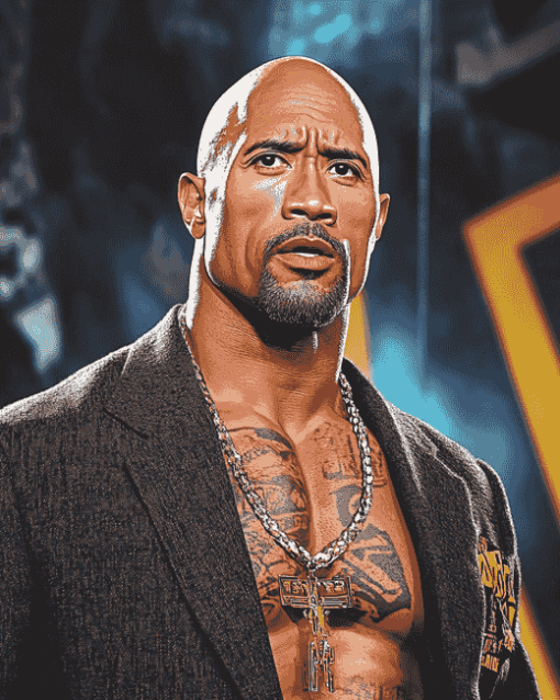 The Rock WWE Icon Diamond Painting