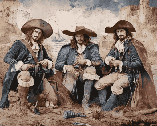 The Three Musketeers Vintage Warriors Diamond Painting