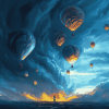 Tornado Balloon Animation Diamond Painting