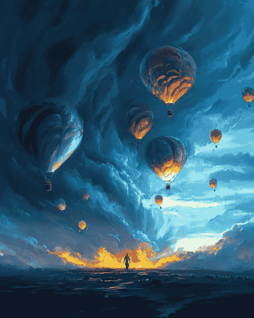 Tornado Balloon Animation Diamond Painting