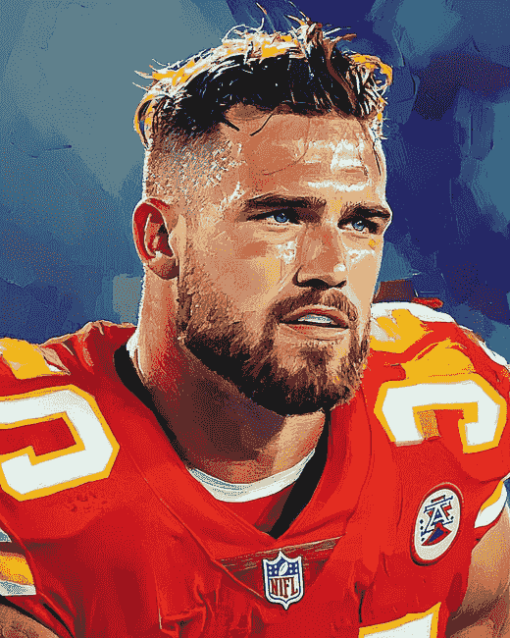 Travis Kelce Football Diamond Painting