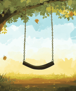 Tree Swing Cartoon Diamond Painting