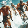 Triathlon Athletes on Bikes Diamond Painting