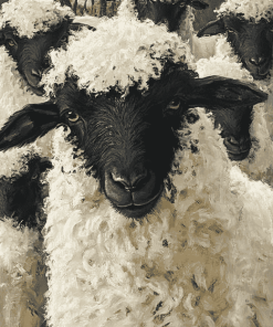 Valais Blacknose Sheep Diamond Painting