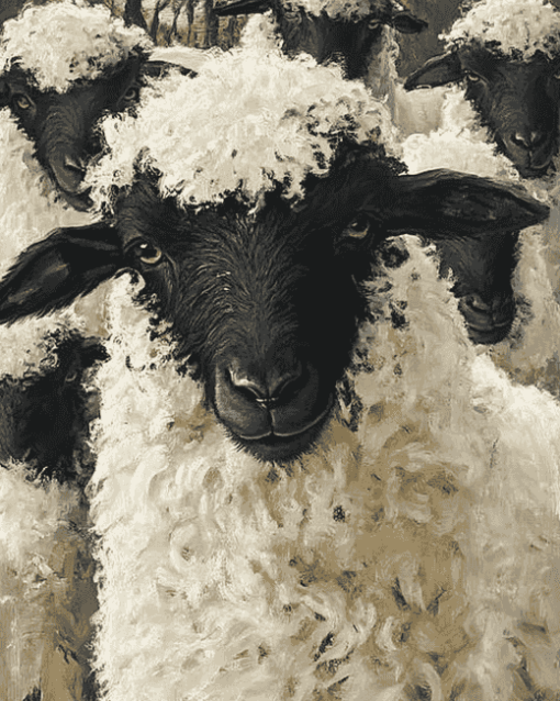 Valais Blacknose Sheep Diamond Painting