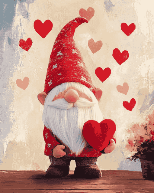 Valentine Gnomes Diamond Painting