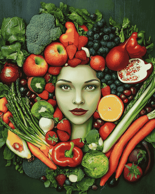 Vegan Vegetables Diamond Painting