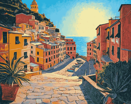 Vernazza Cities of Italy Diamond Painting