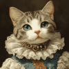 Victorian Cat Art Diamond Painting