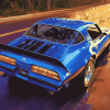 Vintage Blue Trans Am Car Diamond Painting