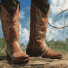 Vintage Cowboy Boots Diamond Painting