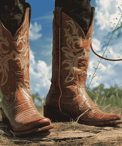 Vintage Cowboy Boots Diamond Painting