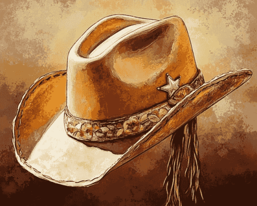 Vintage Cowboy Hats Diamond Painting