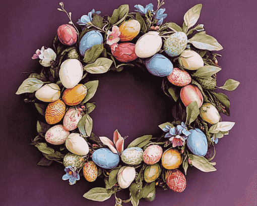 Vintage Easter Wreaths Diamond Painting